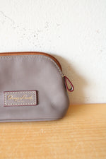Dooney & Bourke Gray Smooth Leather Small Zip Pouch