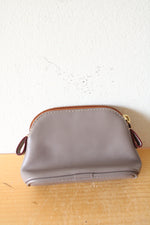 Dooney & Bourke Gray Smooth Leather Small Zip Pouch