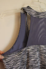 NEW MPG Razorback Performance Dress Purple/Gray with Built in Bra and Side Pockets | L