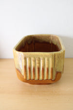Vintage Haeger Pottery Ribbed Planter Bowl - Mustard Gold #225