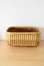 Vintage Haeger Pottery Ribbed Planter Bowl - Mustard Gold #225