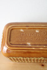 Vintage Haeger Pottery Ribbed Planter Bowl - Mustard Gold #225