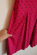 NEW Hearts Magenta Pink and Black Polka Dot Jumpsuit | 14