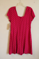 NEW Hearts Magenta Pink and Black Polka Dot Jumpsuit | 14
