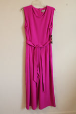 NEW Marc New York Magenta Pink Sleeveless Belted Jumpsuit | 14