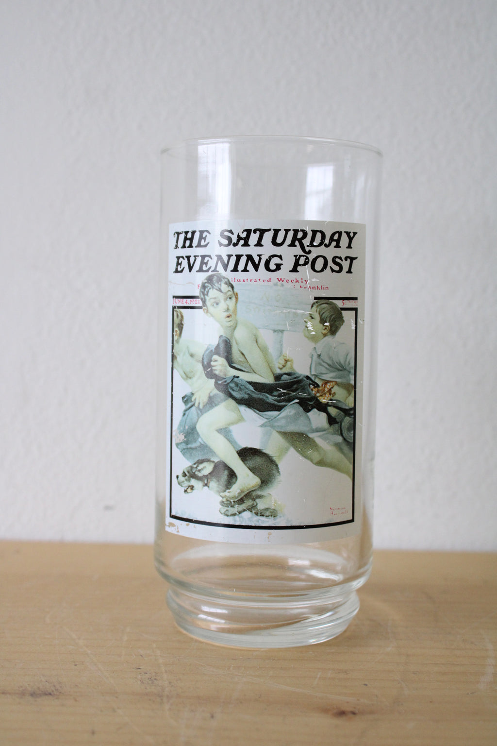 Vintage The Saturday Evening Post Norman Rockwell Arby's Glass