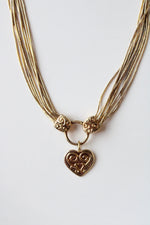 NEW Coldwater Creek Liquid Gold Chain Heart Pendant Necklace