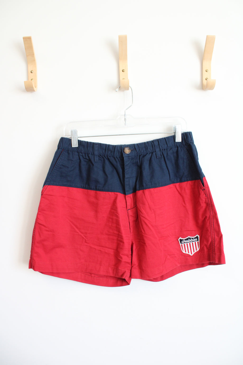 Chubbies Red & Blue Cotton Shorts | L