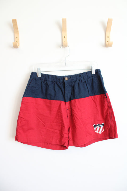 Chubbies Red & Blue Cotton Shorts | L