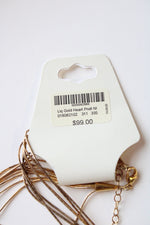 NEW Coldwater Creek Liquid Gold Chain Heart Pendant Necklace