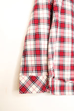 Talbots Red and Black Plaid with Shimmer Button up Shirt | L