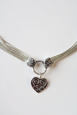 NEW Coldwater Creek Sterling Liquid Silver Heart Pendant Necklace