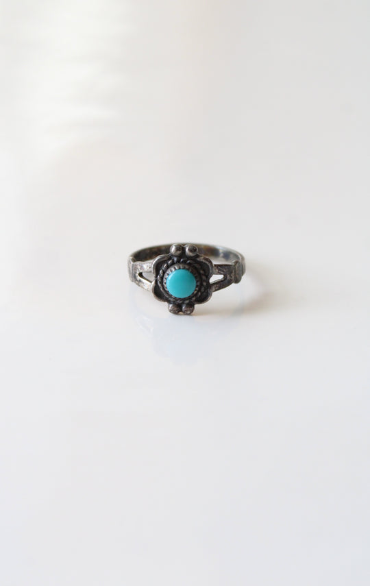 Turquoise Vintage Sterling Silver Ring | Size 6