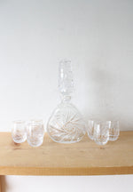 Etched Crystal Decanter & Glass Set