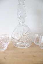 Etched Crystal Decanter & Glass Set