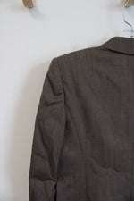 Ann Taylor Brown Herringbone Wool Blend Blazer | 2P
