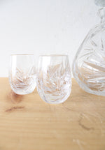 Etched Crystal Decanter & Glass Set