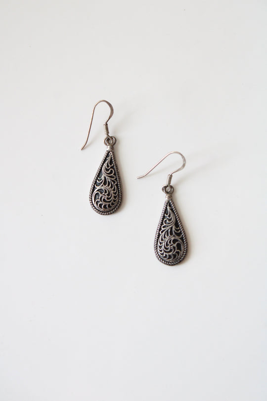 Paisley Sterling Silver Dangle Earrings