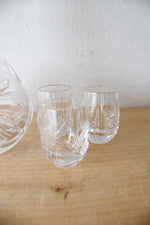 Etched Crystal Decanter & Glass Set