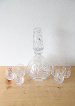 Etched Crystal Decanter & Glass Set