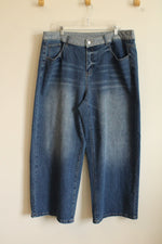 Light and Dark Contrast Wide Legged Jeans | 2XL
