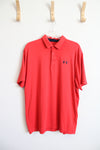 Under Armour Red The Playoff Polo Shirt | L