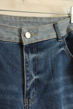 Light and Dark Contrast Wide Legged Jeans | 2XL