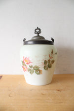Vintage A.J. Hall Floral Biscuit Jar