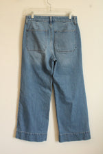 J. Crew Flat Front Pocket Wide Leg Jeans | 6