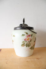Vintage A.J. Hall Floral Biscuit Jar