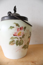 Vintage A.J. Hall Floral Biscuit Jar