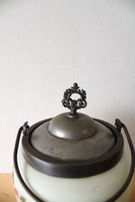 Vintage A.J. Hall Floral Biscuit Jar