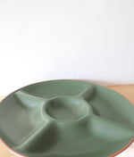 Casa Verde Terra Cotta Tableware Green Divided Platter