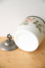 Vintage A.J. Hall Floral Biscuit Jar
