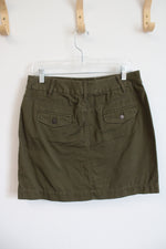 NEW J.Crew Classic Twill Chino Olive Green Skirt | 8