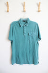 Banana Republic Light Blue Cotton Polo Shirt | L