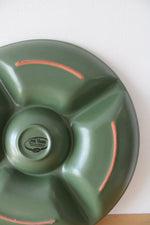 Casa Verde Terra Cotta Tableware Green Divided Platter