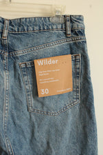 NEW Reformation High-rise Wide Leg Medium Wash Jeans | 10