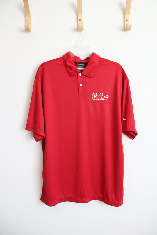 Nike Golf Cal Hockey Red Polo Shirt | L