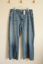 NEW J. Crew Medium Wash Cotton Wide Leg Jeans | 6