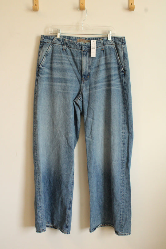 NEW J. Crew Medium Wash Cotton Wide Leg Jeans | 6