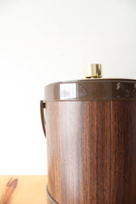 Vintage Kromex Mid-Century Brown & Gold Ice Bucket