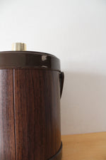 Vintage Kromex Mid-Century Brown & Gold Ice Bucket