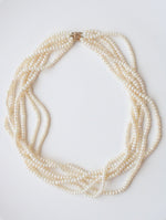 14K Yellow Gold Multi-Strand String Of Pearls