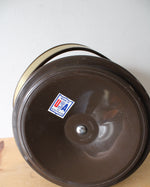 Vintage Kromex Mid-Century Brown & Gold Ice Bucket