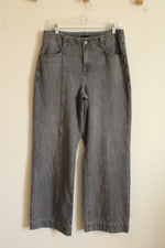 Talbot's Gray Front Seam Flared Trouser pants | 8