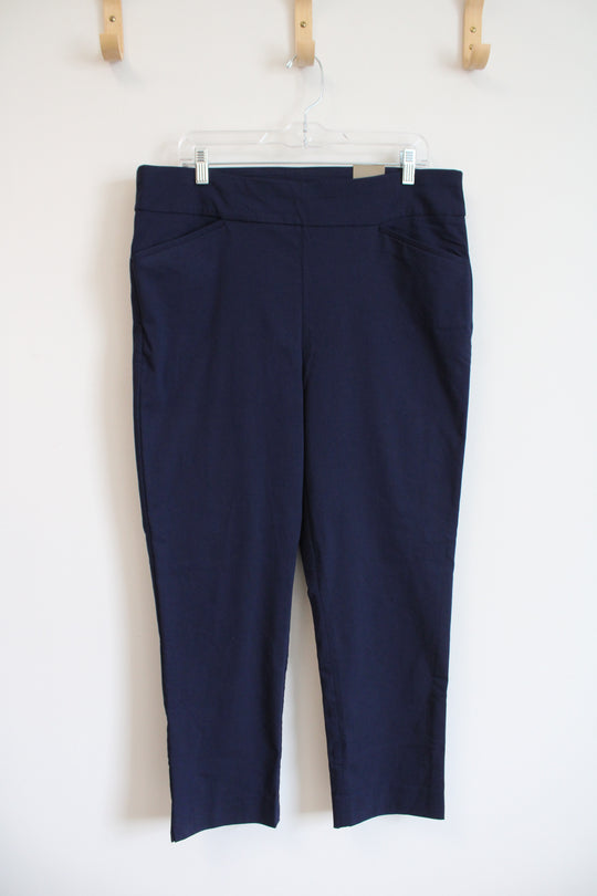 NEW Chico's Perfect Stretch Josie Slim Ankle Navy Pants | 2.5 (14)