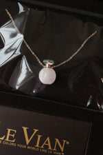NEW LeVian Rose Quarts Perfume Bottle Necklace