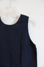 NEW LOFT Navy Linen Blend Tank Top | XXS Petite