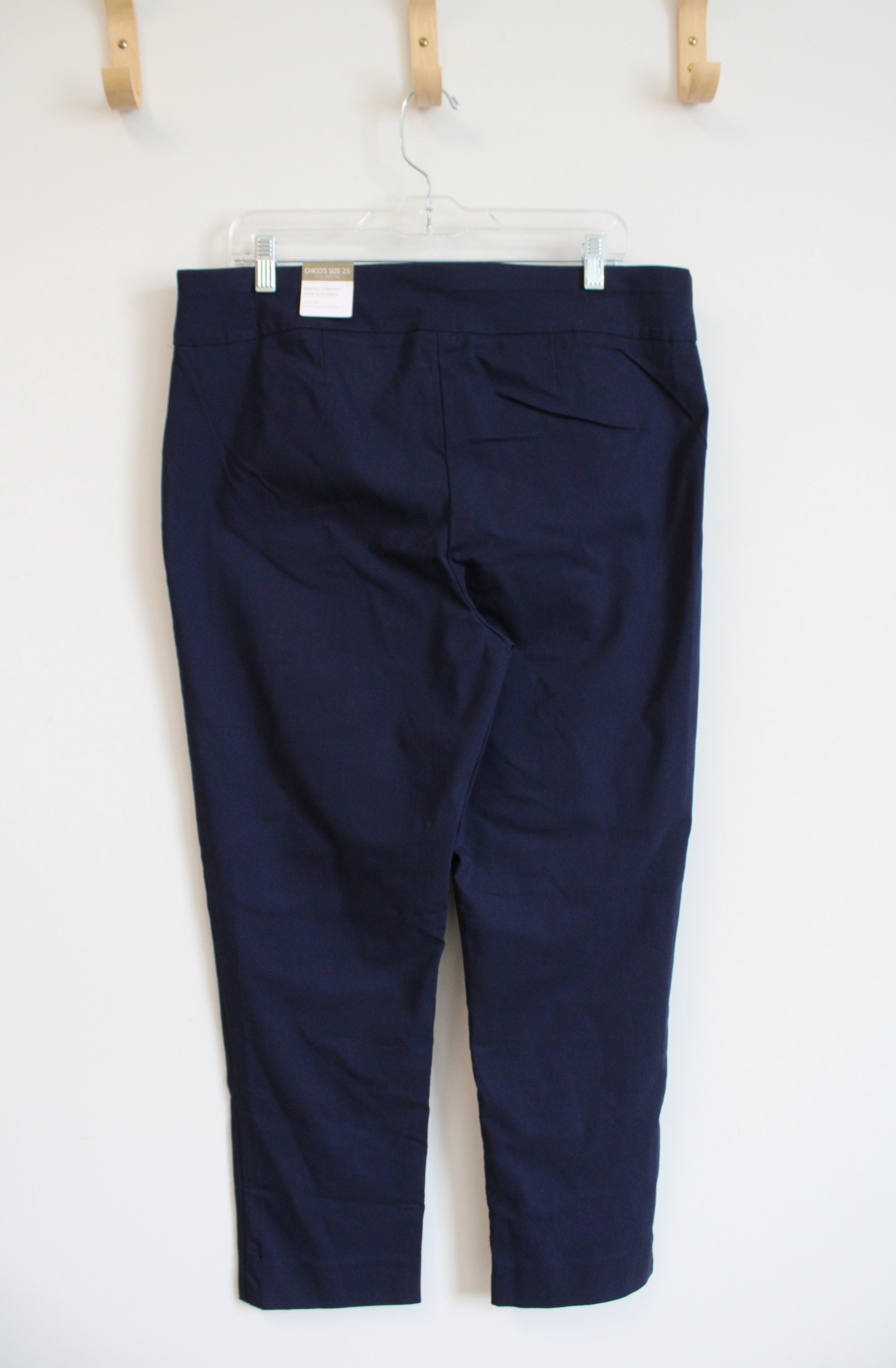 NEW Chico's Perfect Stretch Josie Slim Ankle Navy Pants | 2.5 (14)